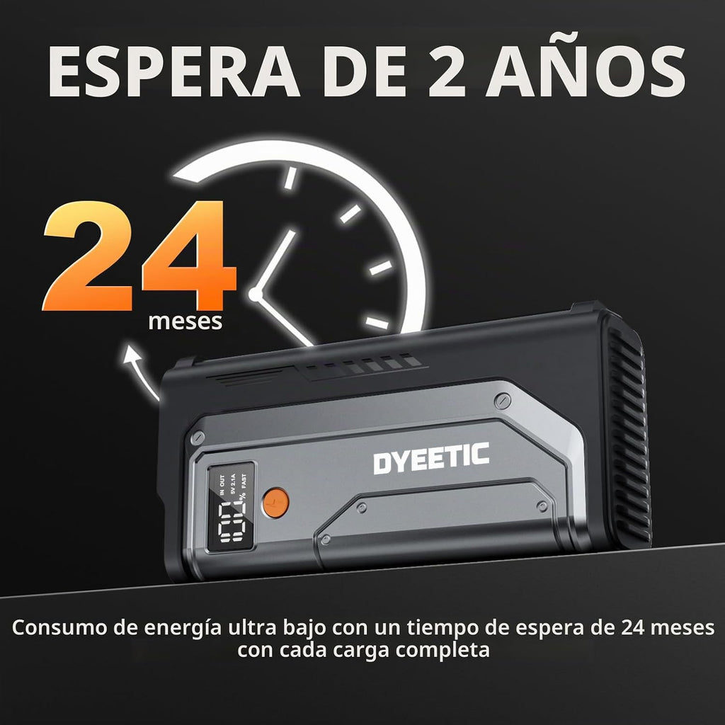 Arrancador de coche 5000A, batería portátil para motores de gasolin...
