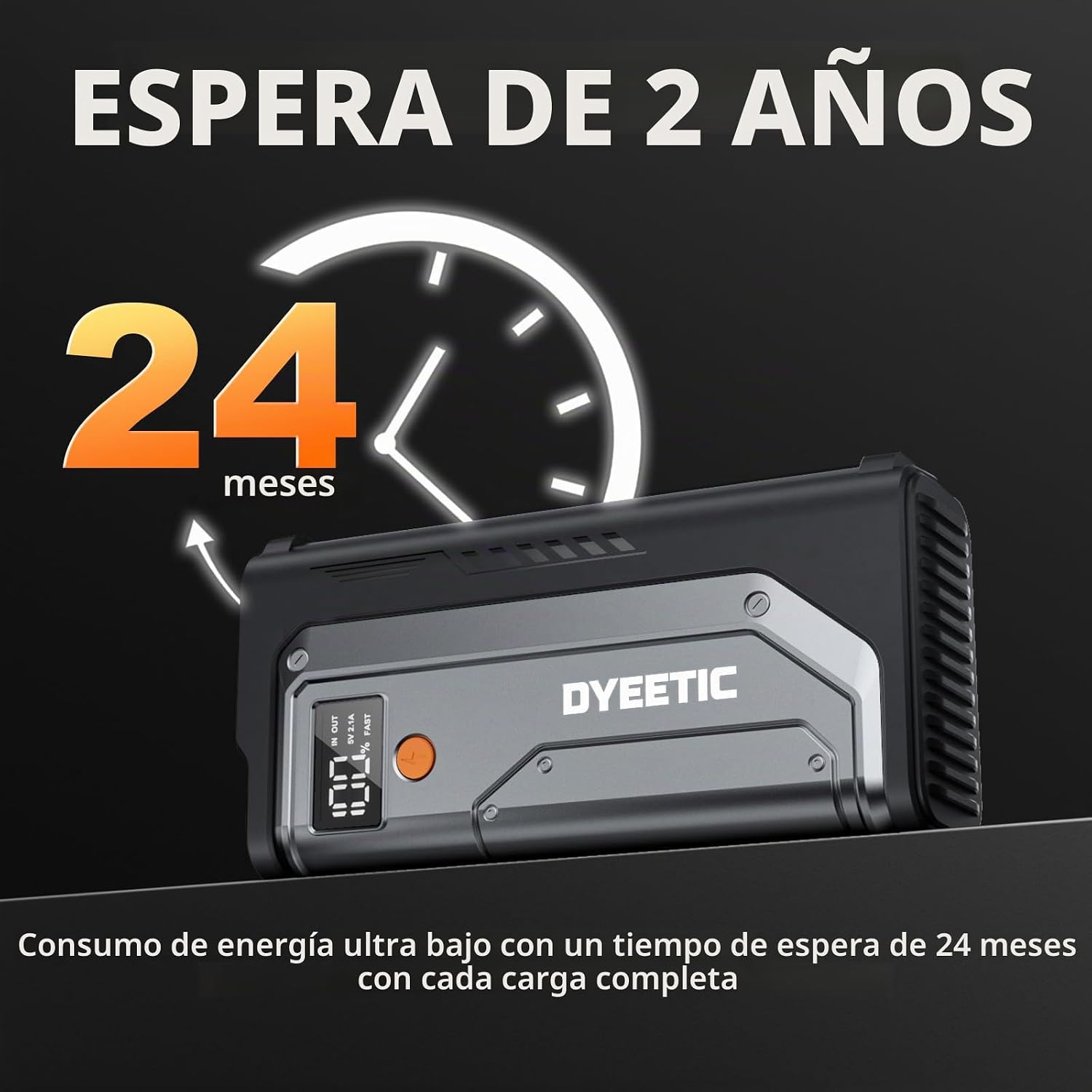 Arrancador de coche 5000A, batería portátil para motores de gasolin...