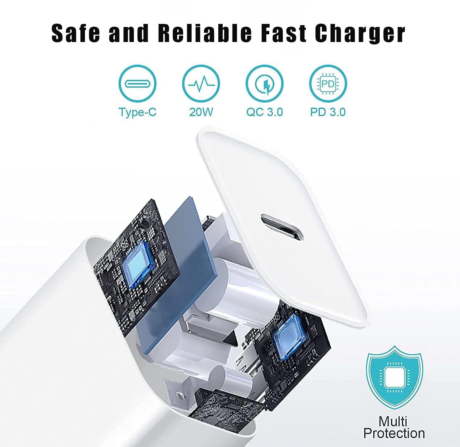 Cargador USB C para iPhone 16\/15 de carga rápida, cargador de pare...
