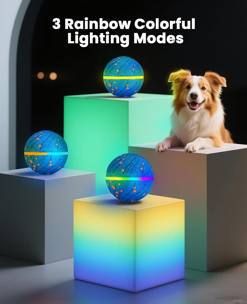 Xeuch Pelotas Interactivas Inteligentes para Perros, Pelota con Mov...