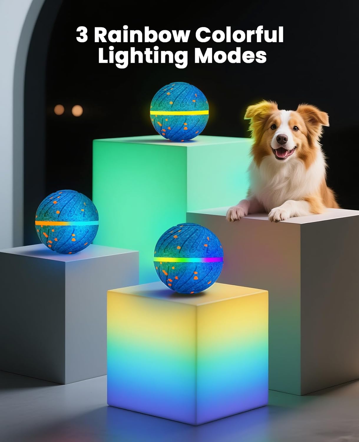 Xeuch Pelotas Interactivas Inteligentes para Perros, Pelota con Mov...