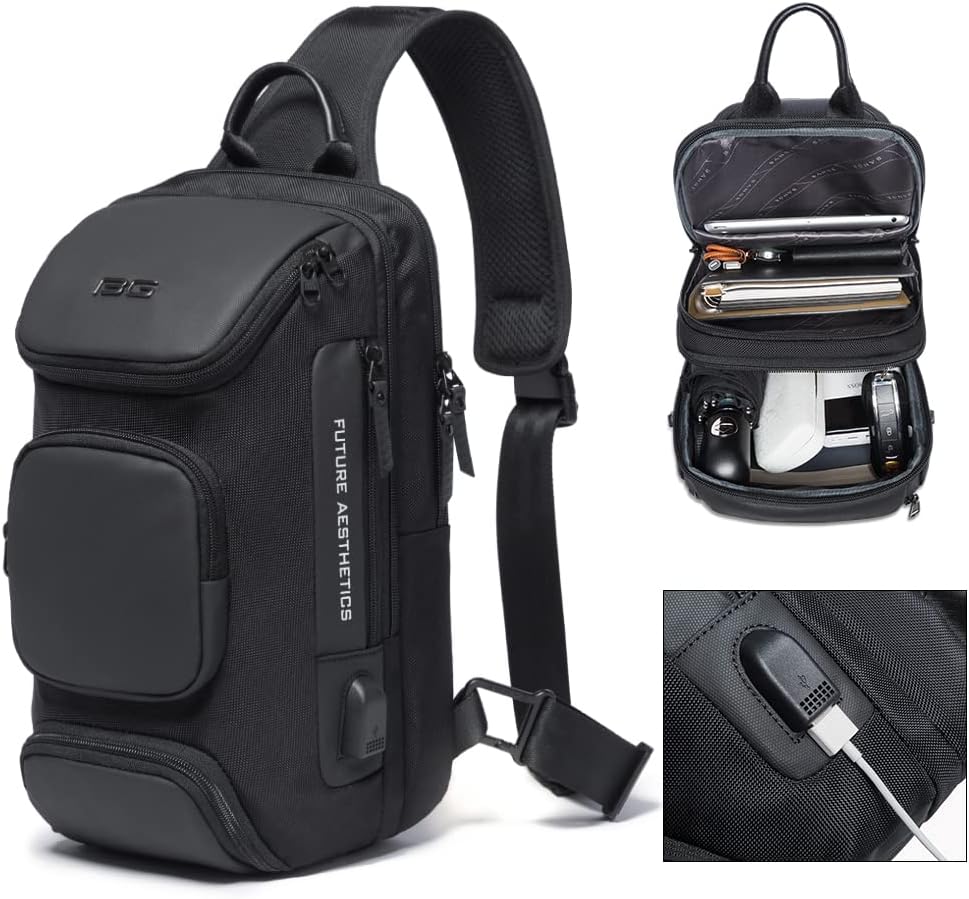 BANGE Bolso bandolera, mochila cruzada impermeable, bolsa de hombro...