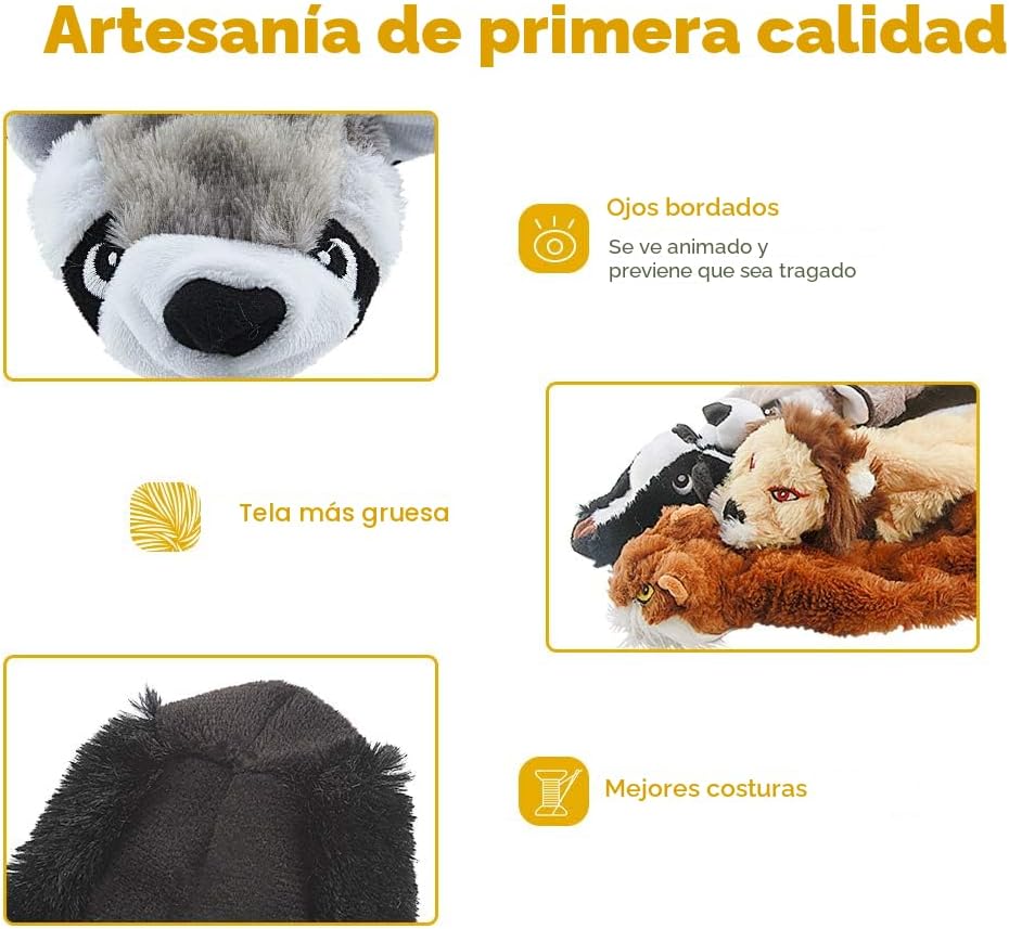 Juguetes chirriantes para perros, sin relleno, paquete de juguetes...