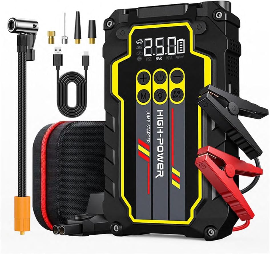 Naisiang Arrancador de Batería de Coche 4000A 12V (Hasta 7.0L de Ga...