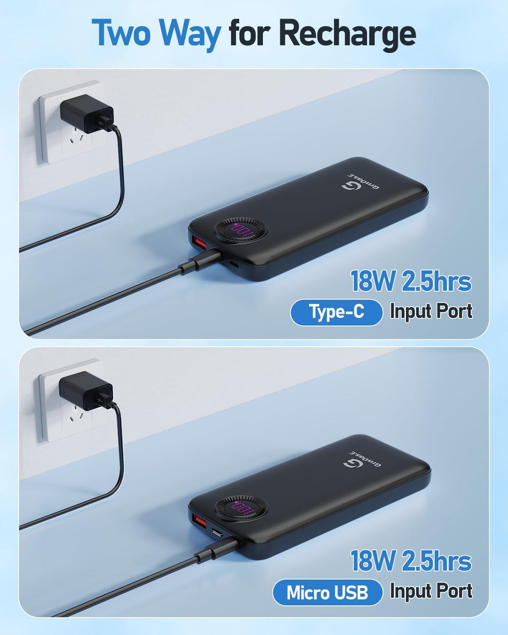GrnOas.E Banco de Energía, Cargador Portátil de 10000 mAh 22.5W Max...