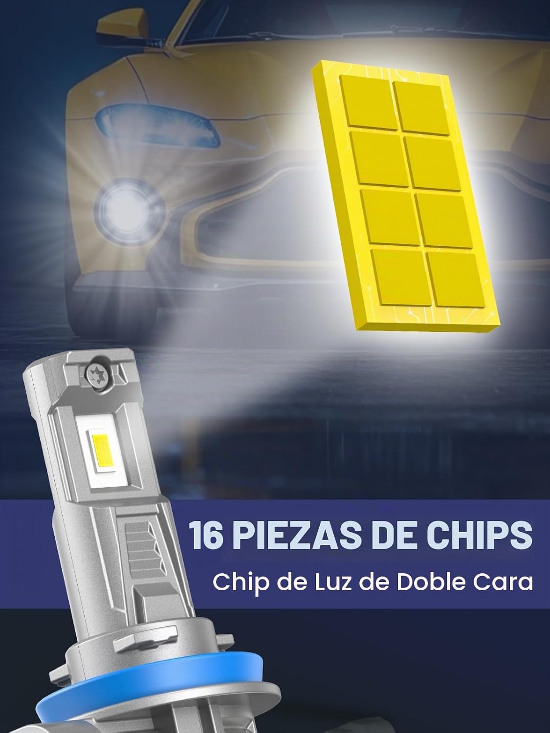 FTEVAR Combo de bombillas LED 9005\/HB3 y H11\/H8\/H9, sin ventilad...