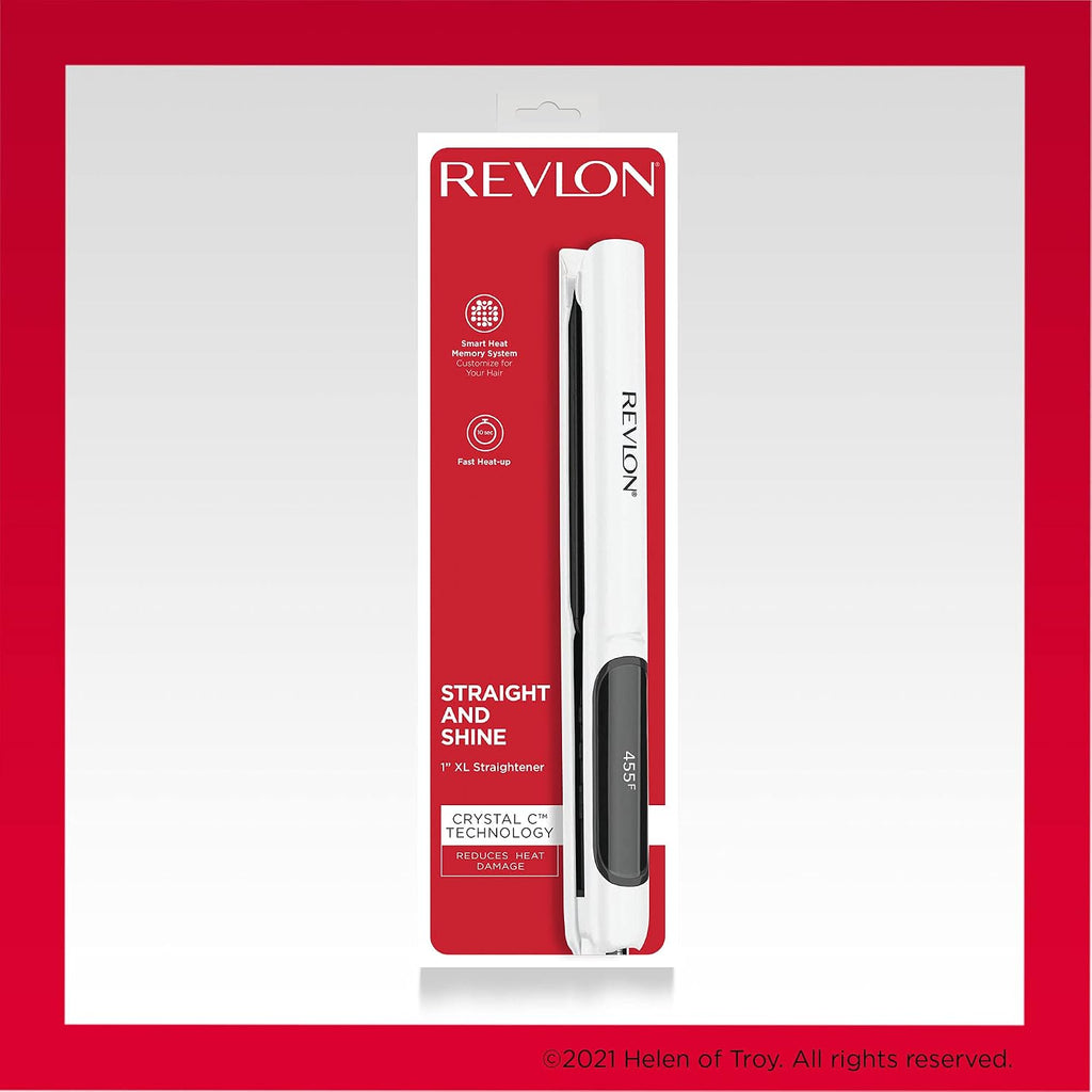 REVLON Crystal C + plancha digital de cerámica para el cabello, bri...
