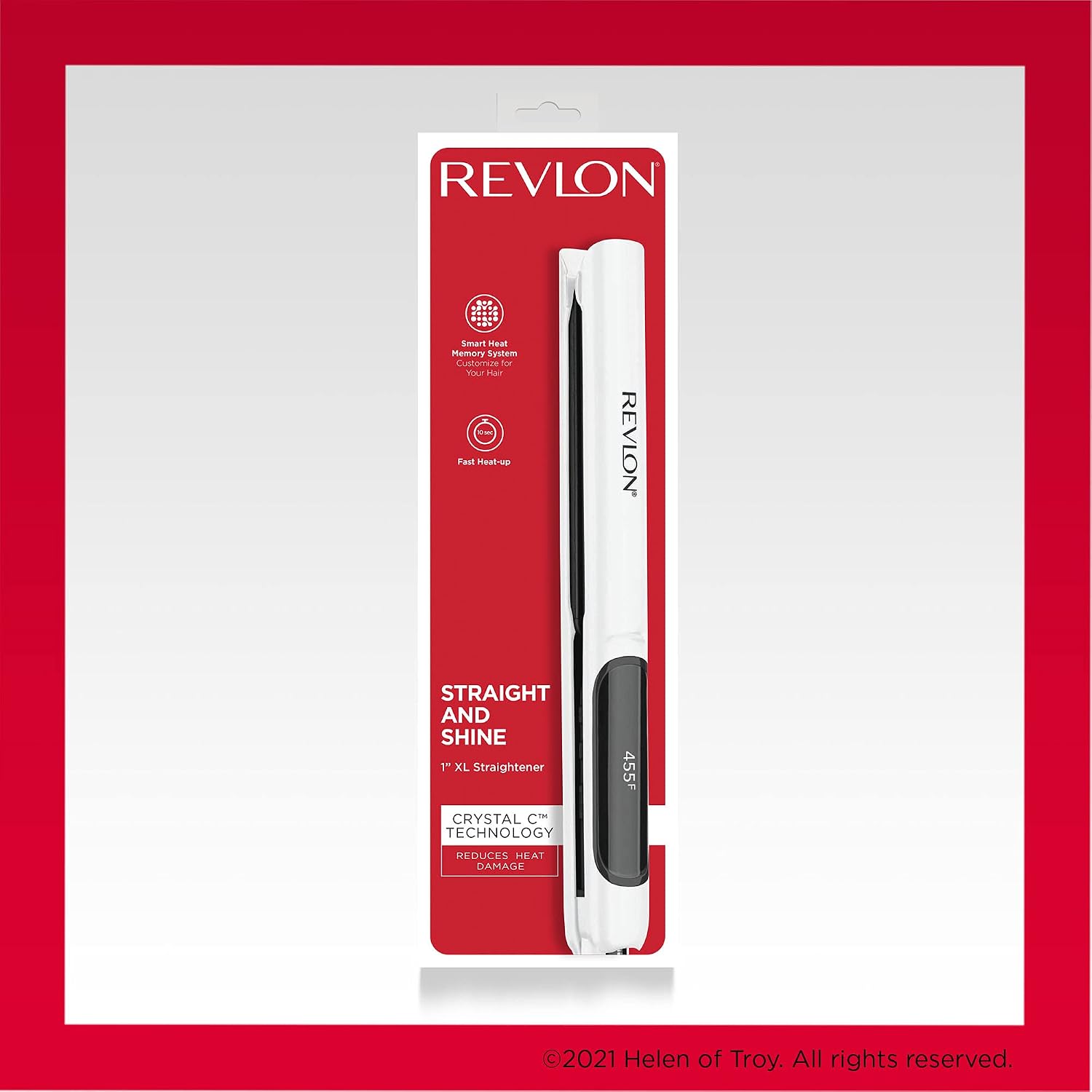 REVLON Crystal C + plancha digital de cerámica para el cabello, bri...