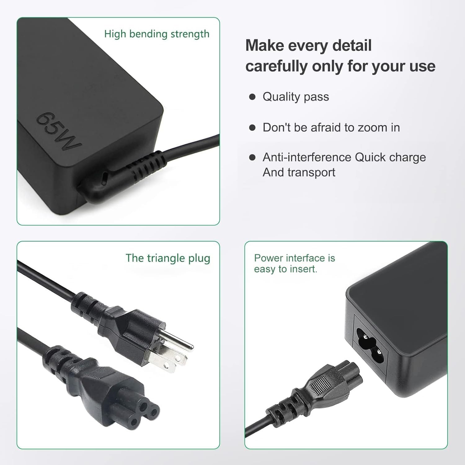 Dzytnsy Cargador USB C de 65 W compatible con Lenovo Thinkpad\/Yoga...