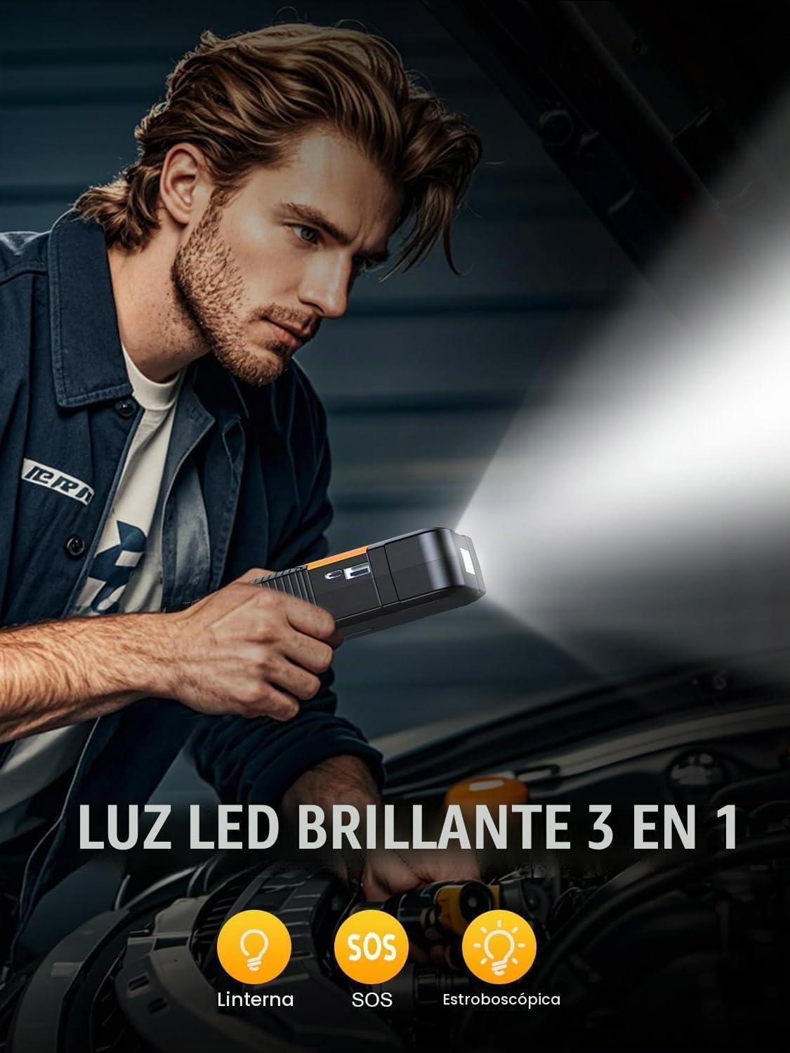 Arrancador de batería de automóvil con escáner OBD2 7000A para todo...