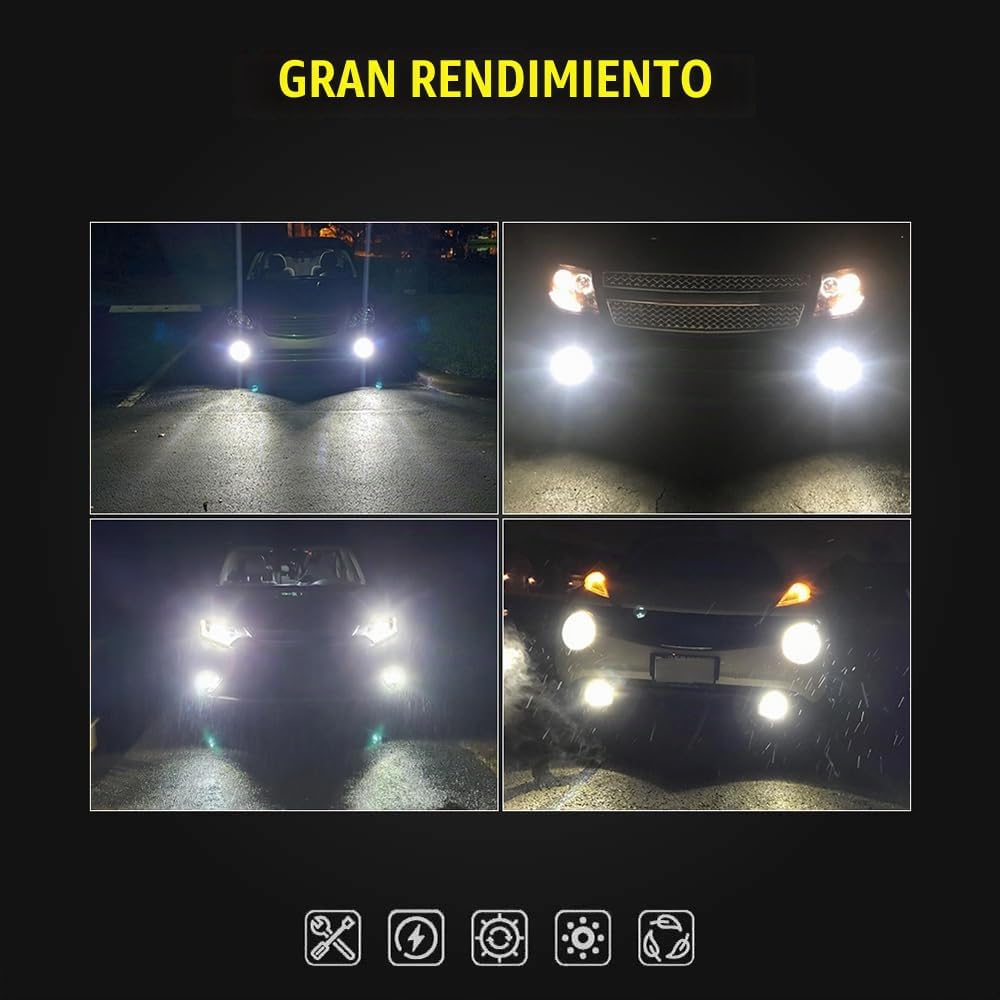 AUXLIGHT 881 889 886 894 862 896 898 Bombillas LED antiniebla 6000K...