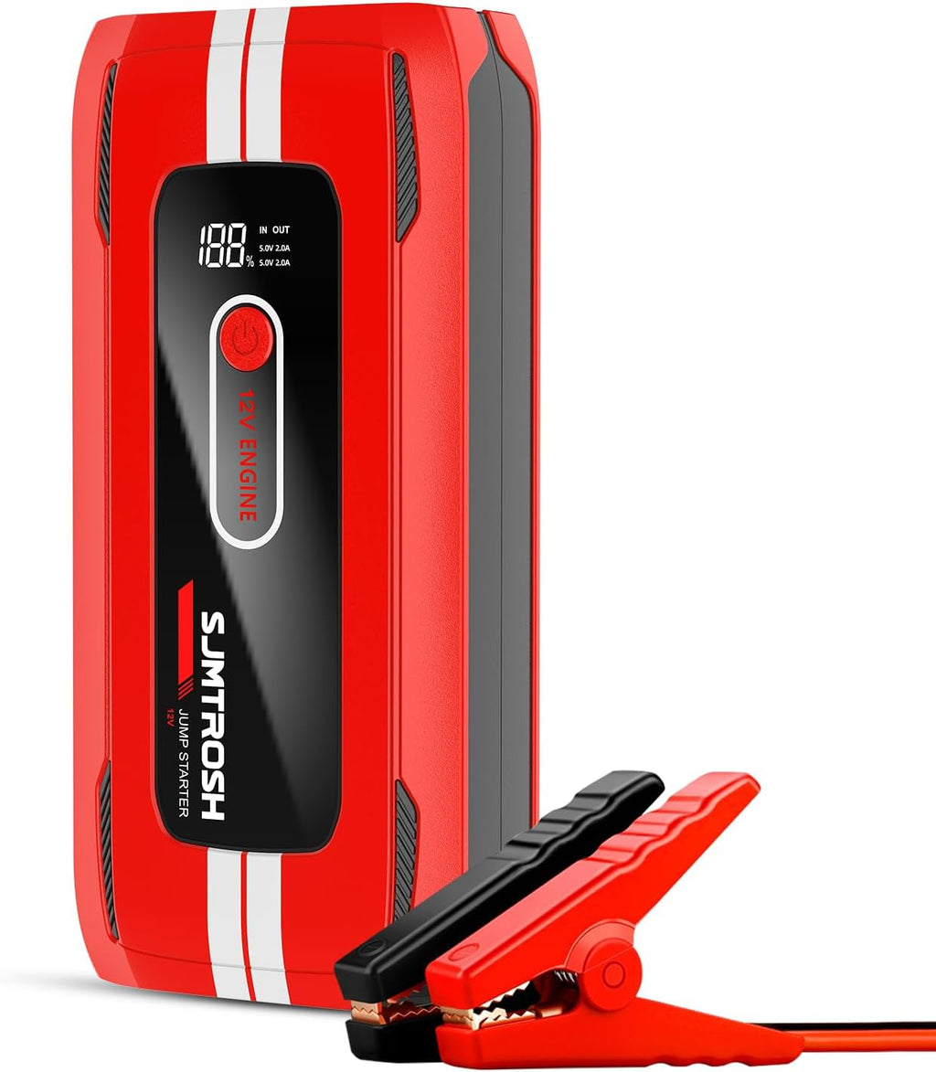 Arrancador de salto 5000A pico (4000A Jump Starter Rojo)