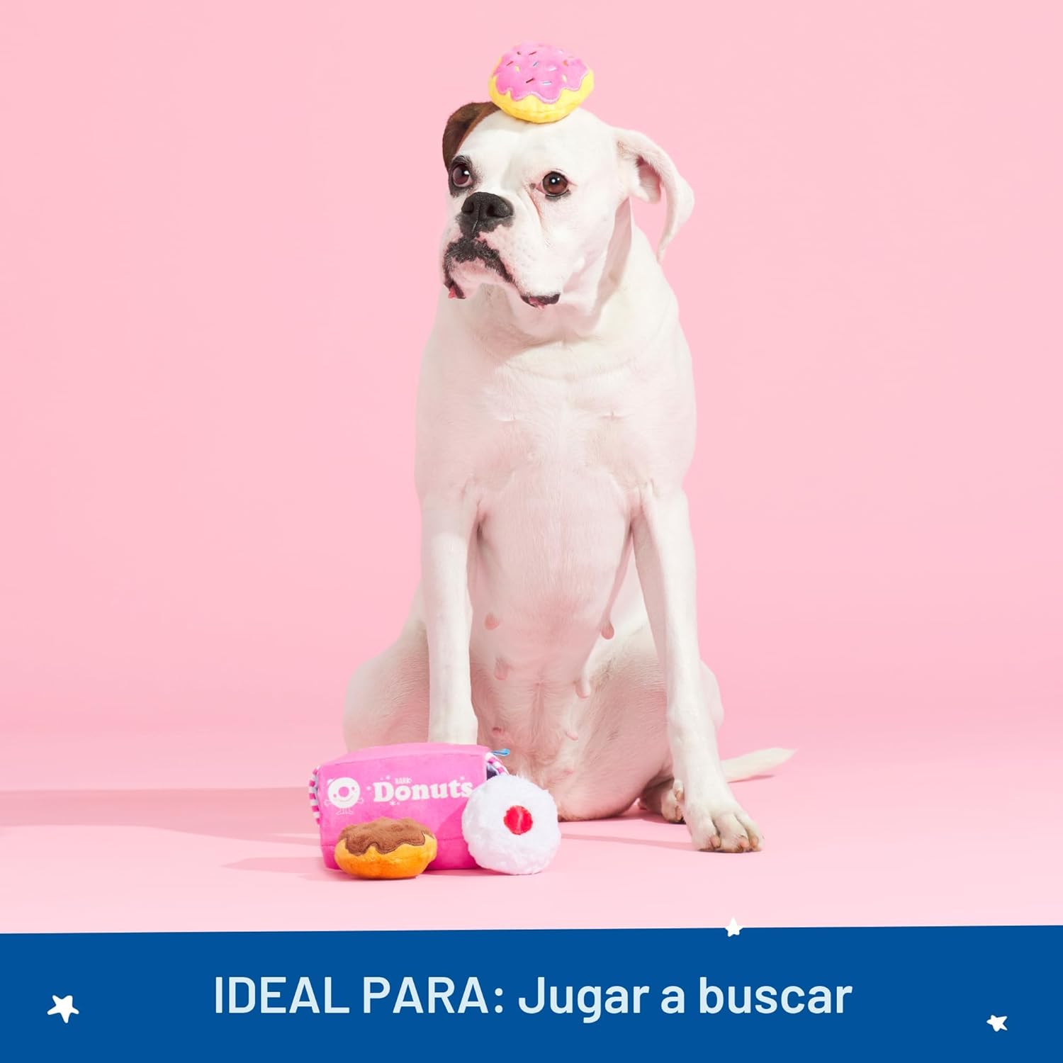 Barkbox Juguetes para perros \u2013 Donuts de peluche de Barker\u20...