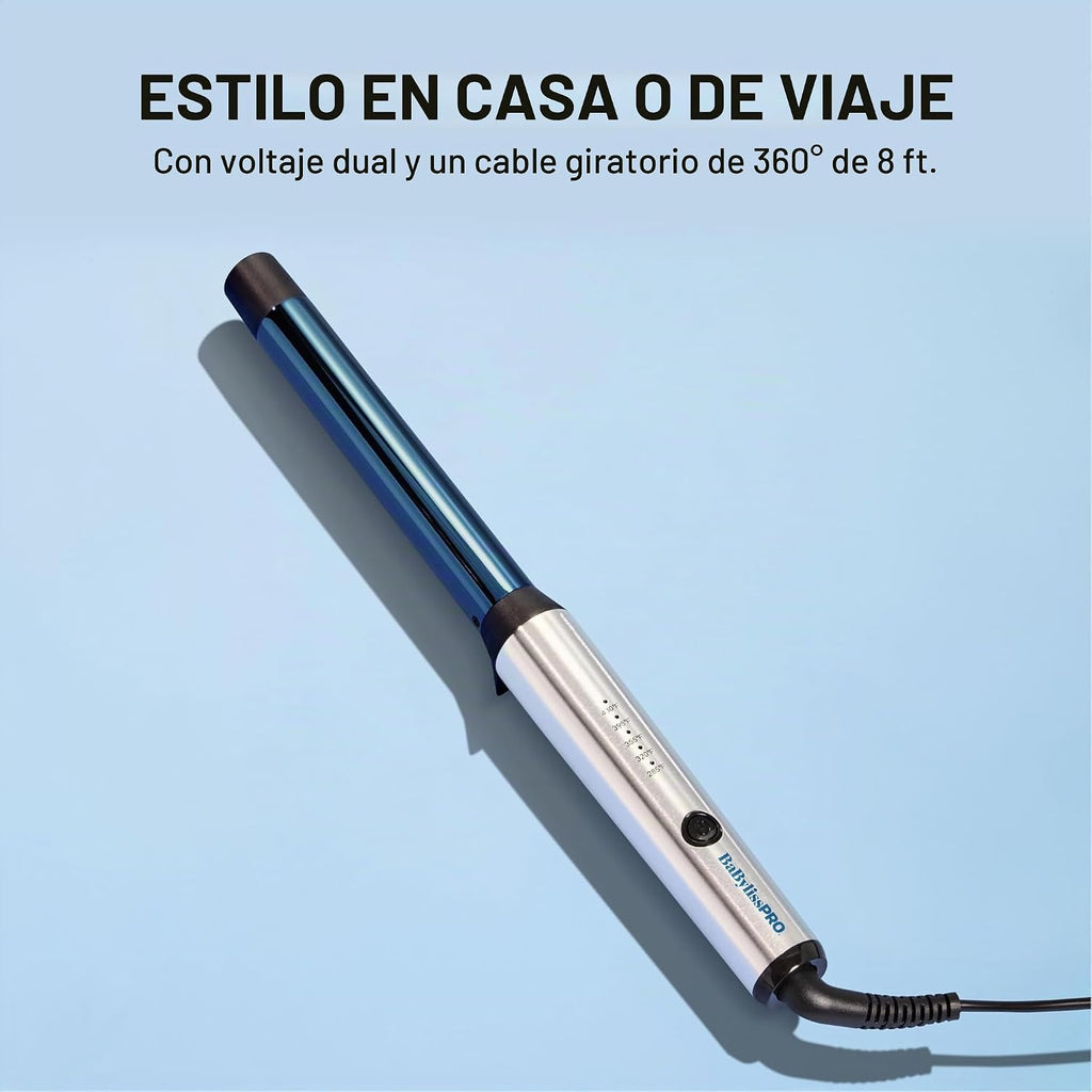 Rizador profesional BabylissPRO Nano Titanium para todo tipo de cab...
