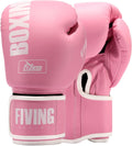 FIVING Guantes de boxeo estilo profesional para mujeres, de cuero P...