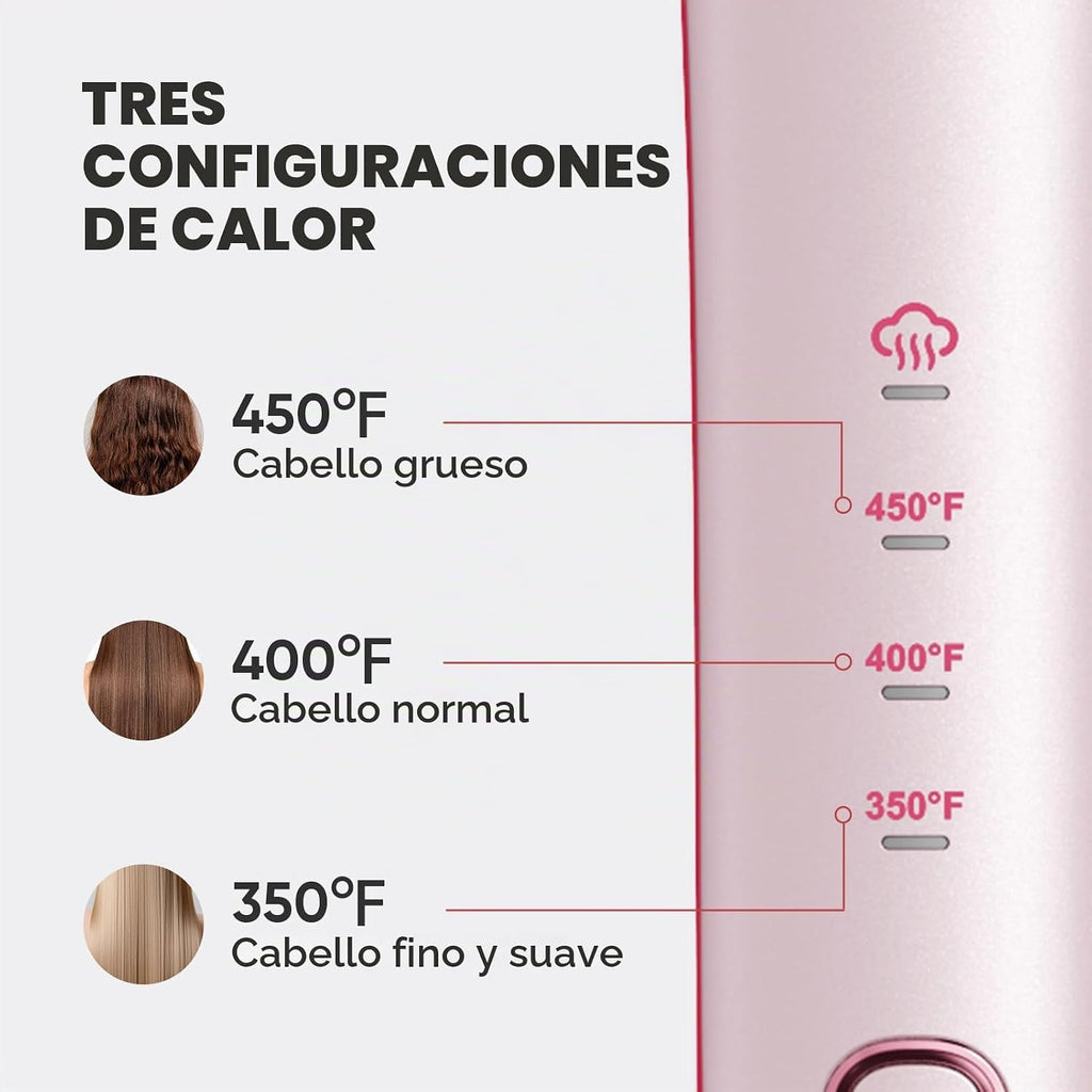 Beautigo - Plancha de pelo a vapor con tanque de 0.8 fl oz y placas...