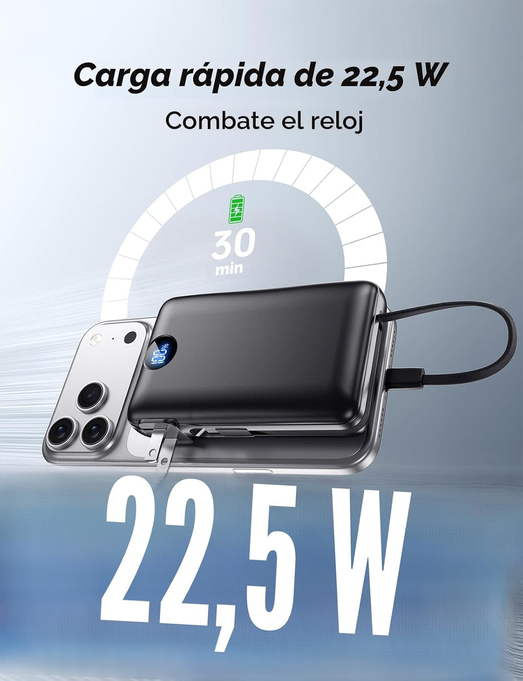 Cargador portátil de 50000 mAh de gran capacidad, enchufe de pared...