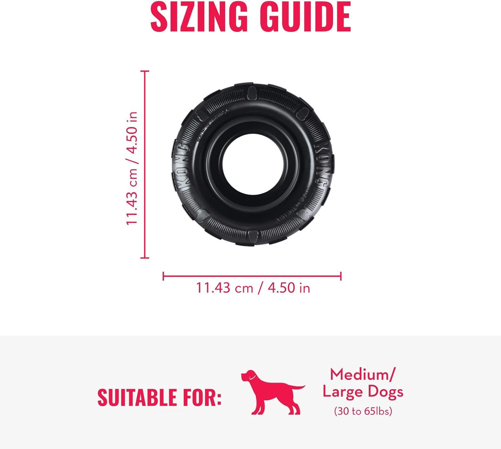 Juguete para perros en forma de neumático, de KONG, M\/ L, Negro