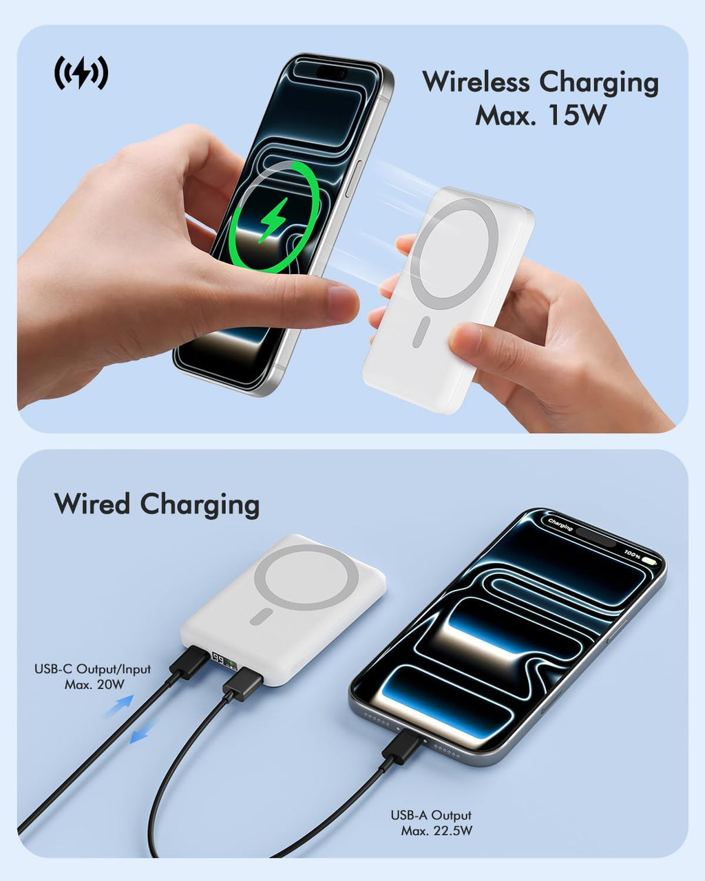 podoru Magsafe Power Bank, cargador portátil magnético de 10000 mAh...