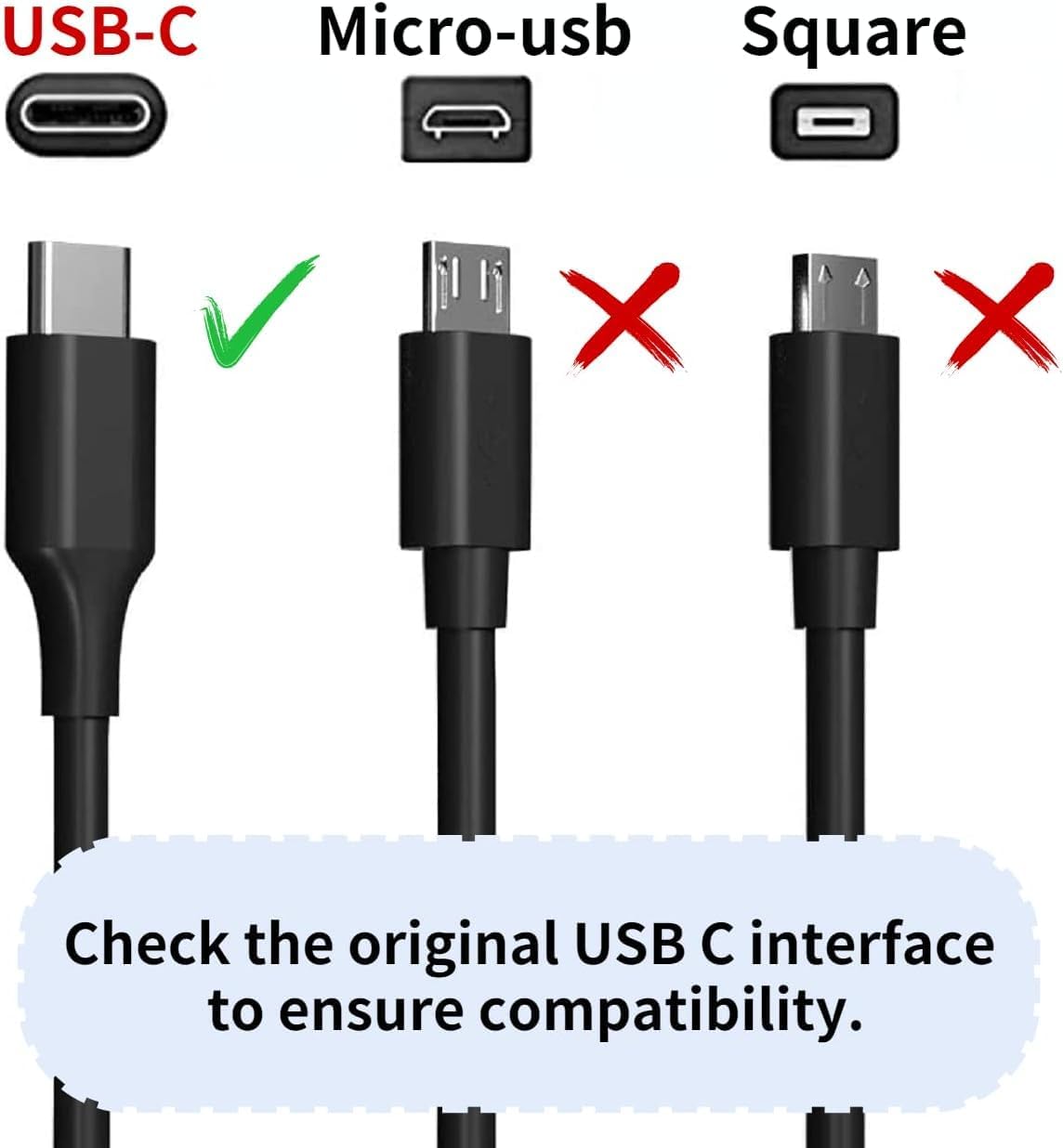 Cargador USB C para portátil de 65 W y 45 W - Adaptador de CA rápid...