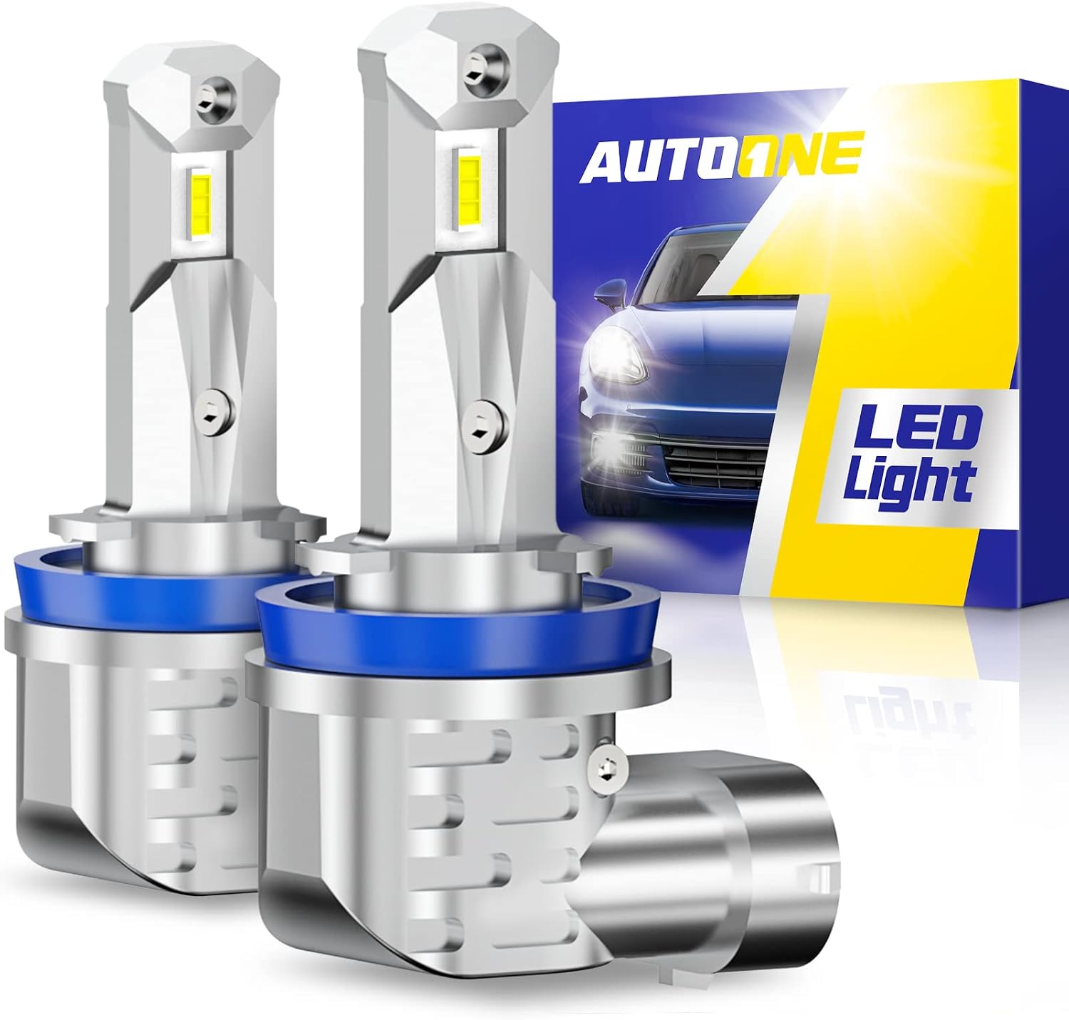 AUTOONE Bombillas LED H11, luces LED H8\/H9\/H16, Plug and Play, 60...