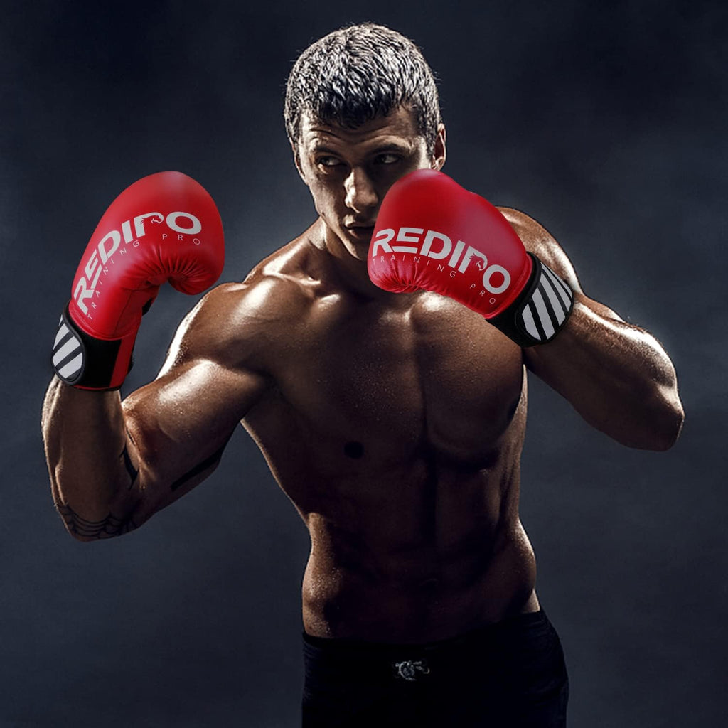 Redipo Guantes de boxeo para hombres y mujeres, guantes de entrenam...