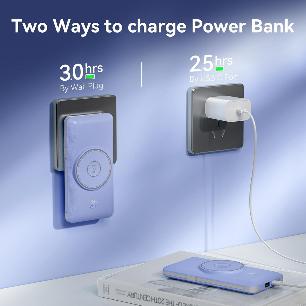 Cargador portátil magnético de 10000 mAh para iWatch y iPhone, 22,5...