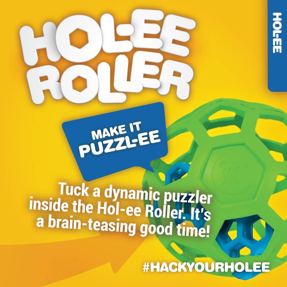 JW Pet Hol-ee Roller - Bola de rompecabezas de juguete para perros,...