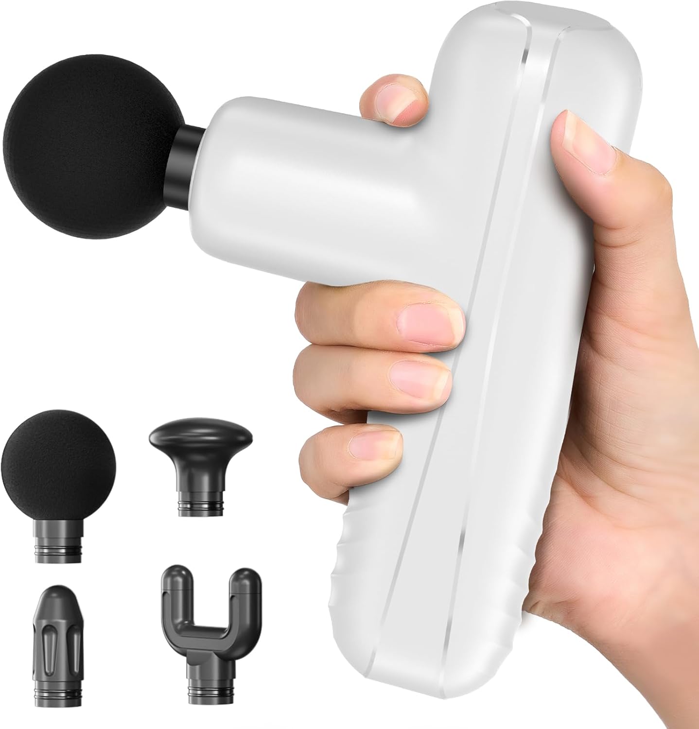 PENJOY Mini Pistola de Masaje, Potente Masajeador Muscular de Mano...