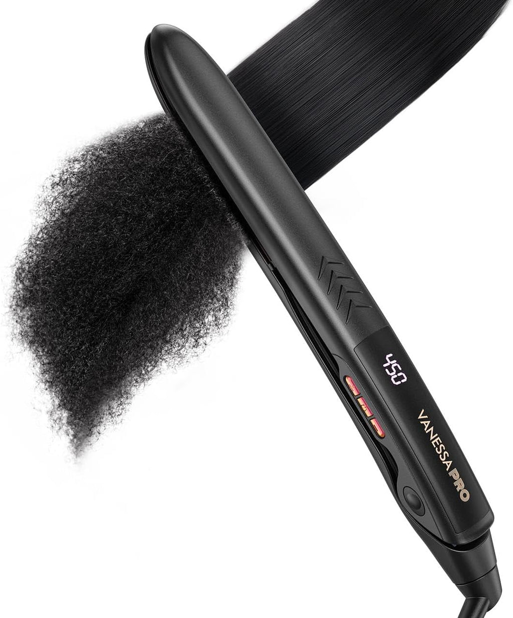 VANESSA PRO Plancha plana para el cabello, plancha plana de titanio...