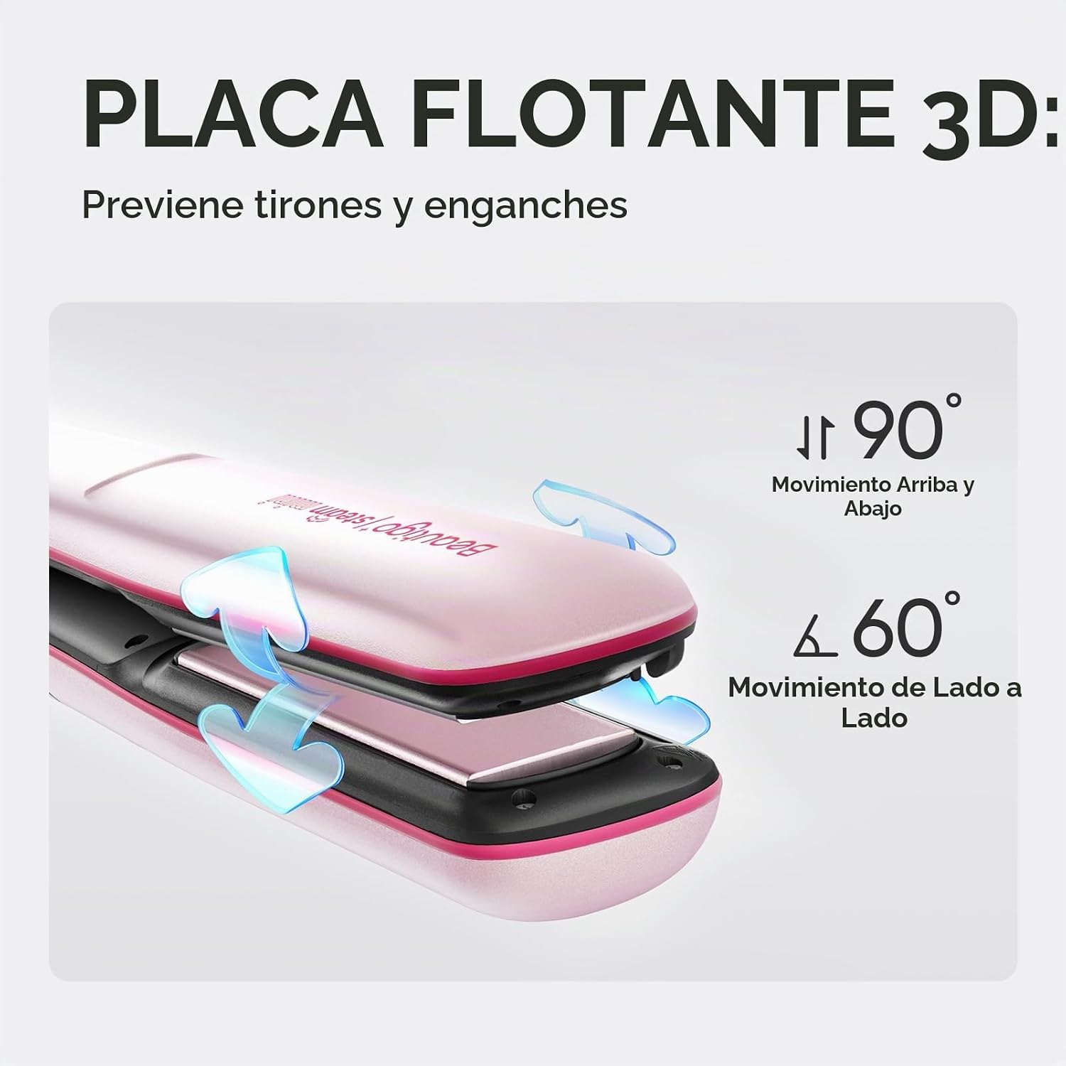 Beautigo - Plancha de pelo a vapor con tanque de 0.8 fl oz y placas...