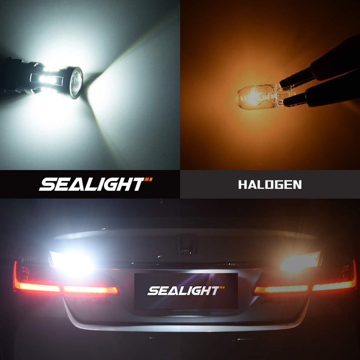 SEALIGHT Bombilla LED 7440 7443, 6000K blanco brillante 3000LM para...