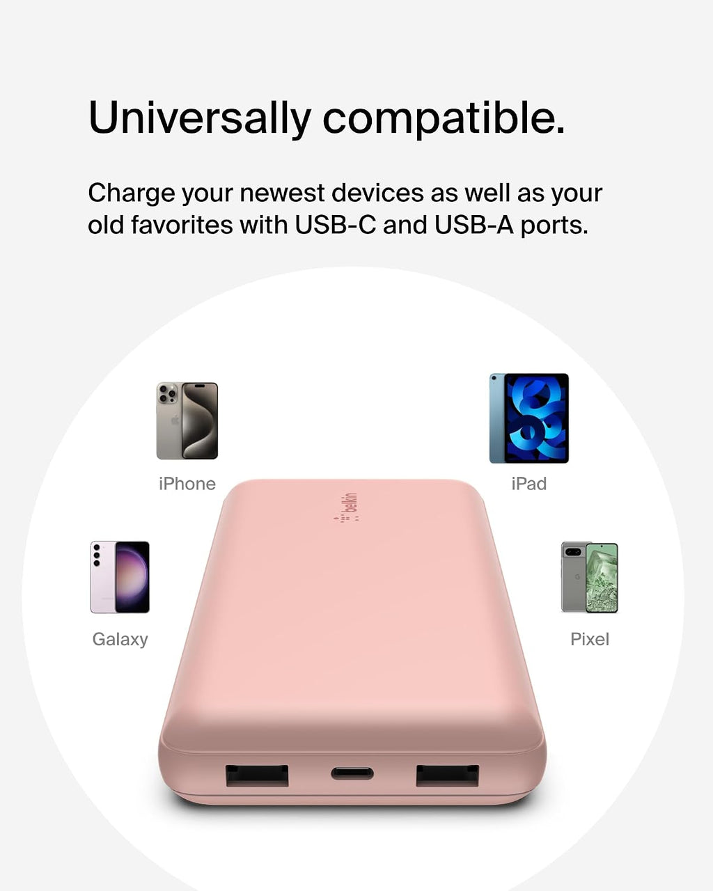 Belkin Cargador portátil, banco de energía USB C de 20000 mAh con 1...