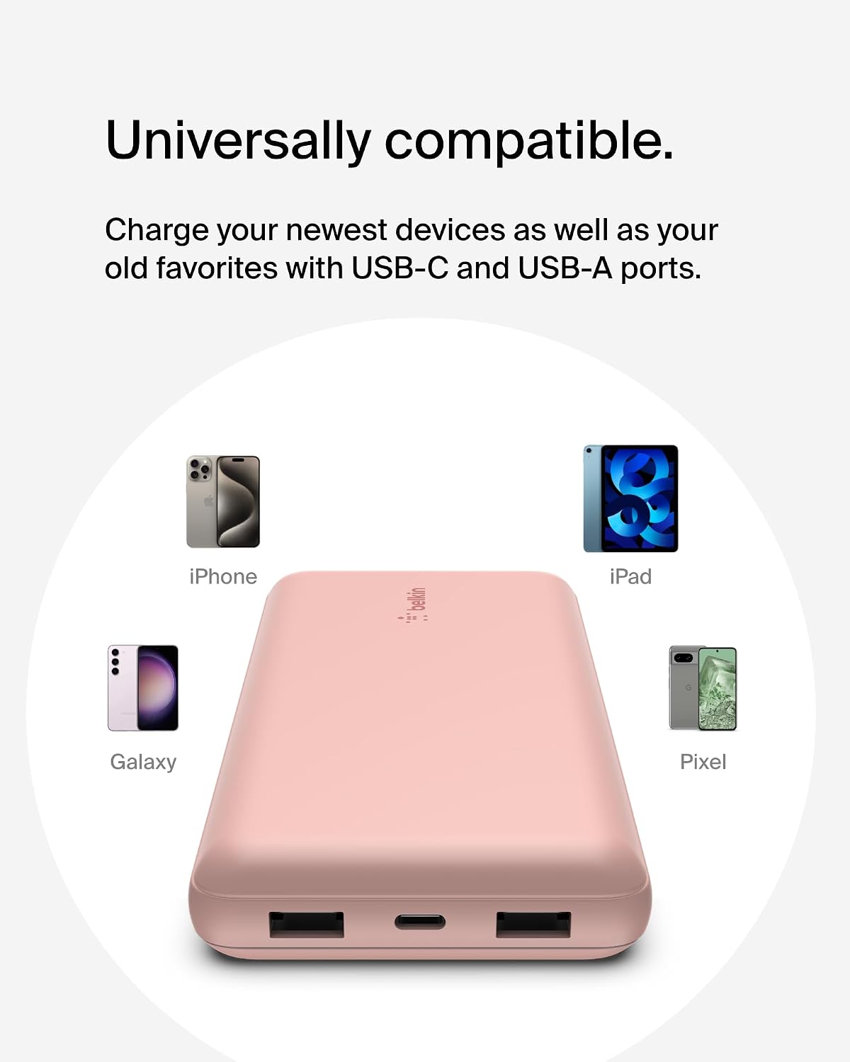 Belkin Cargador portátil, banco de energía USB C de 20000 mAh con 1...