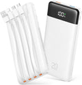 Orfeika Cargador portátil de carga rápida de 20000 mAh, con 4 cable...