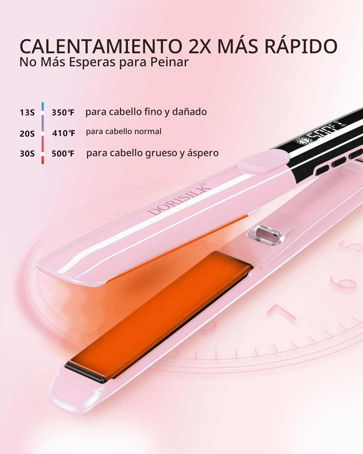 DORISILK Plancha de Cabello Profesional de Alta Temperatura de 500...