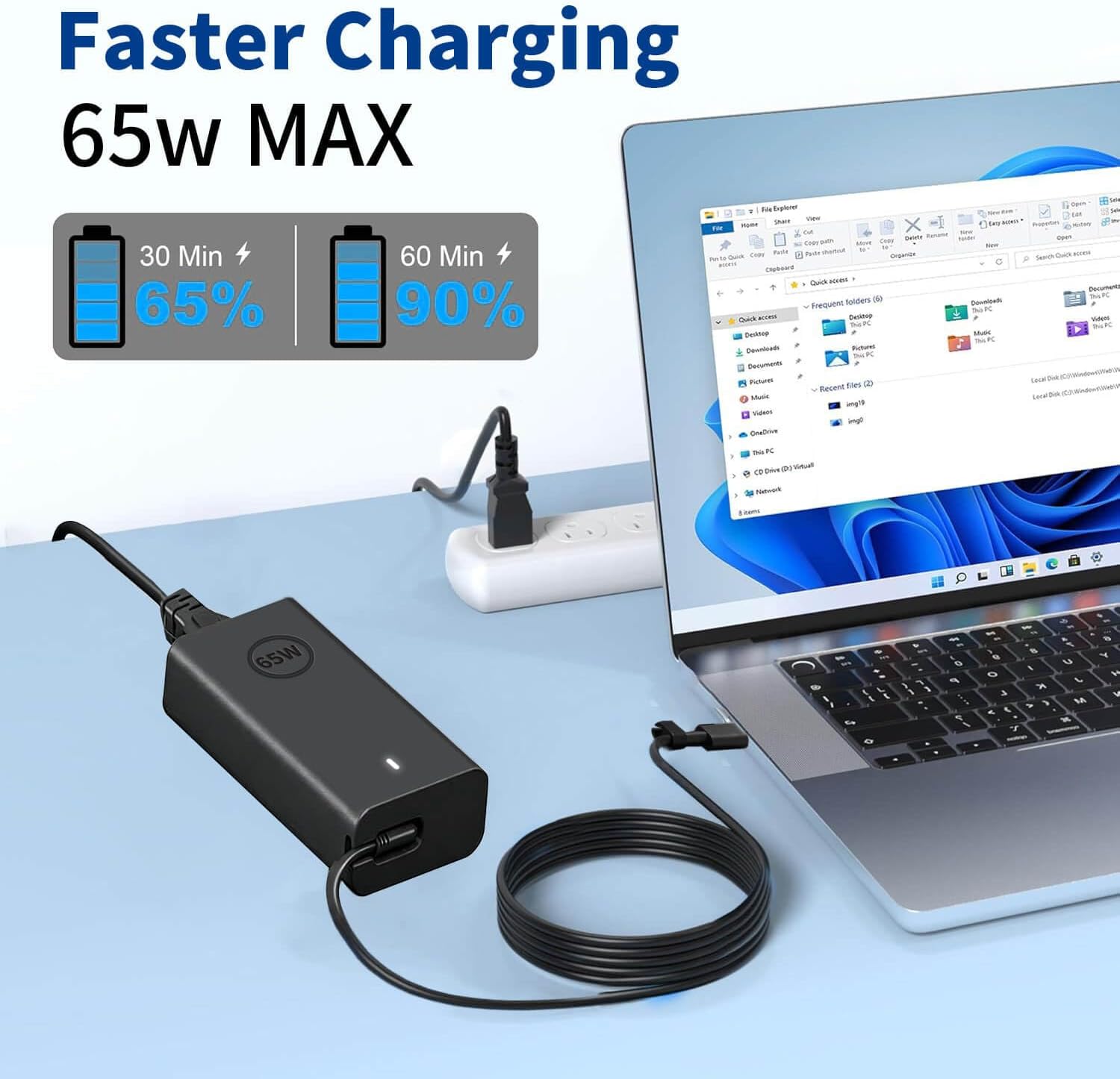 Cargador USB C de 65 W compatible con el adaptador de Chromebook de...