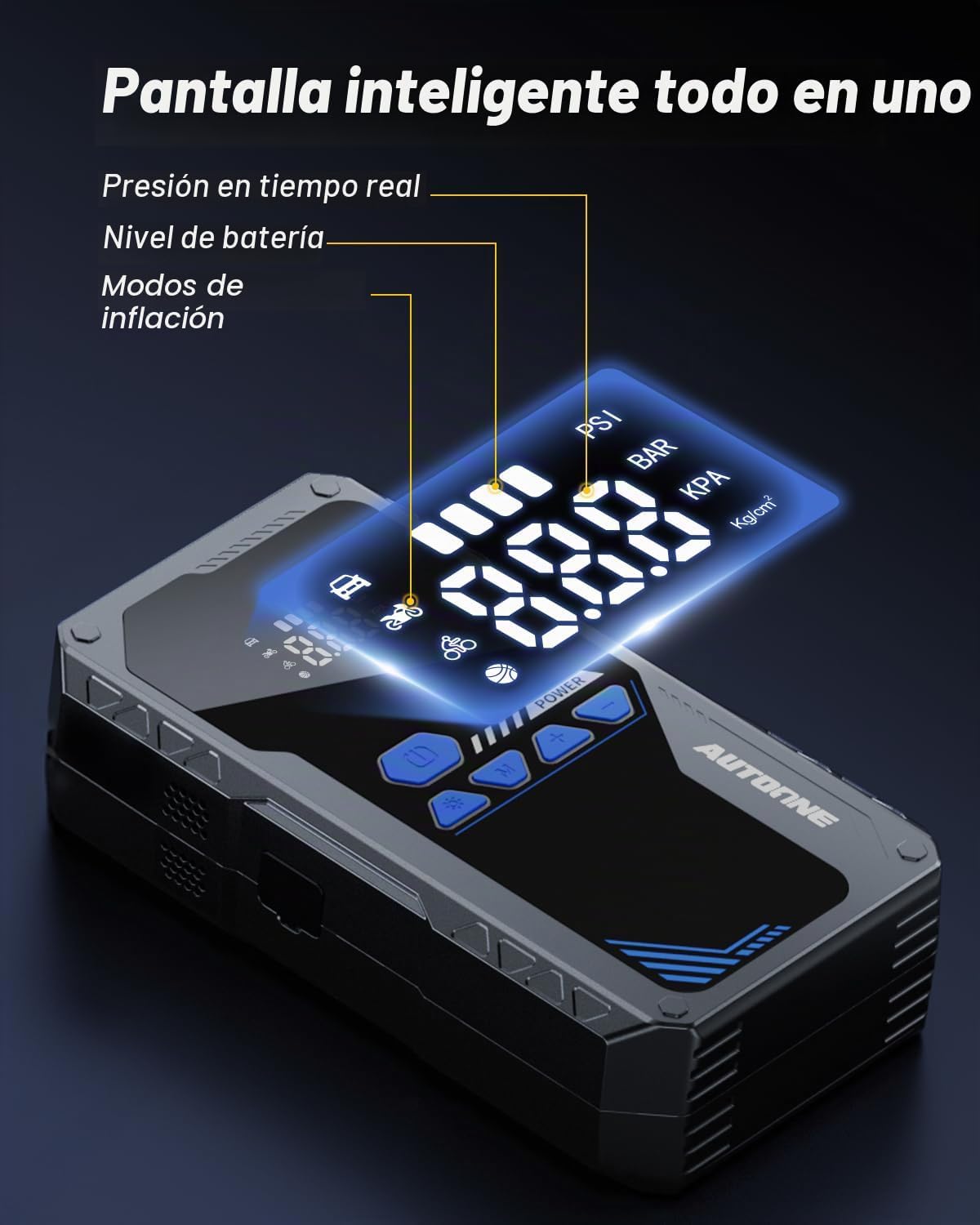 AUTOONE Arrancador de 6000A con compresor de aire (todo gas\/10L di...