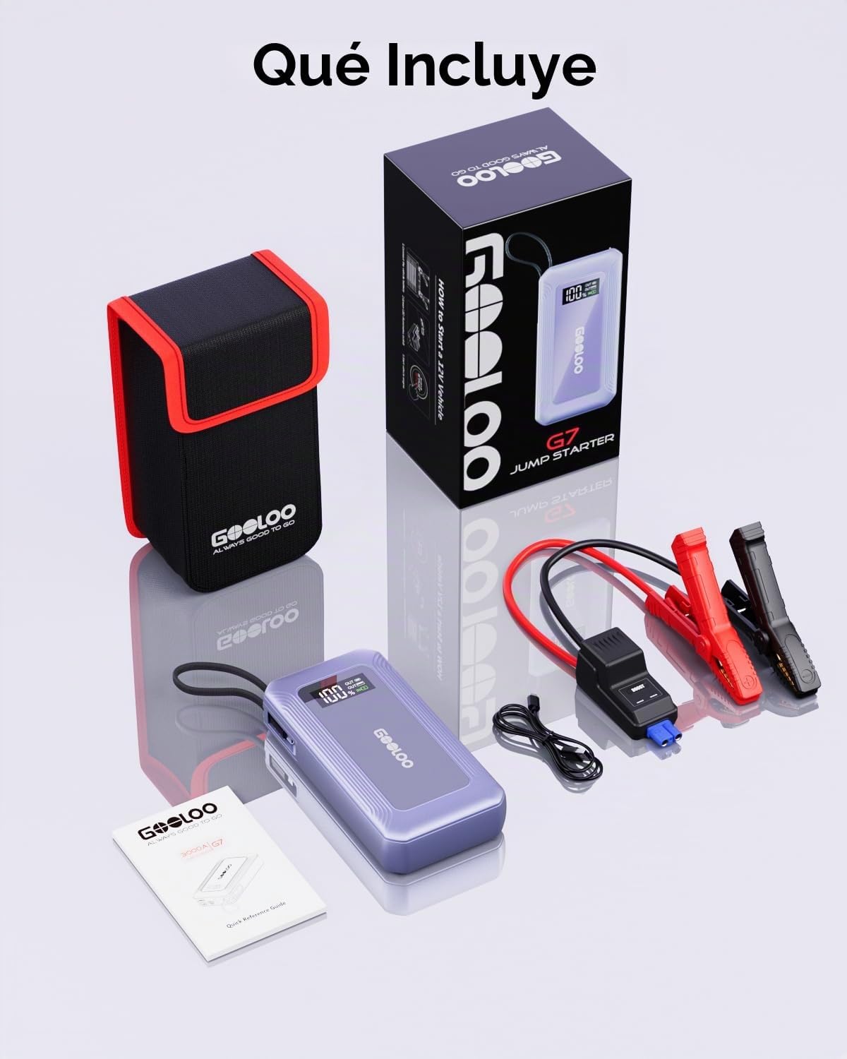 GOOLOO G7 3000A arrancador de auto con cable incorporado, banco de...