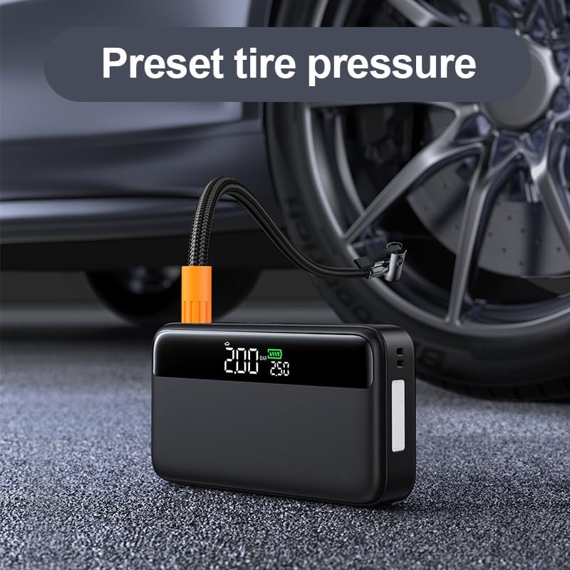 PD - Arrancador portátil de coche de 65 W con compresor de aire, pa...