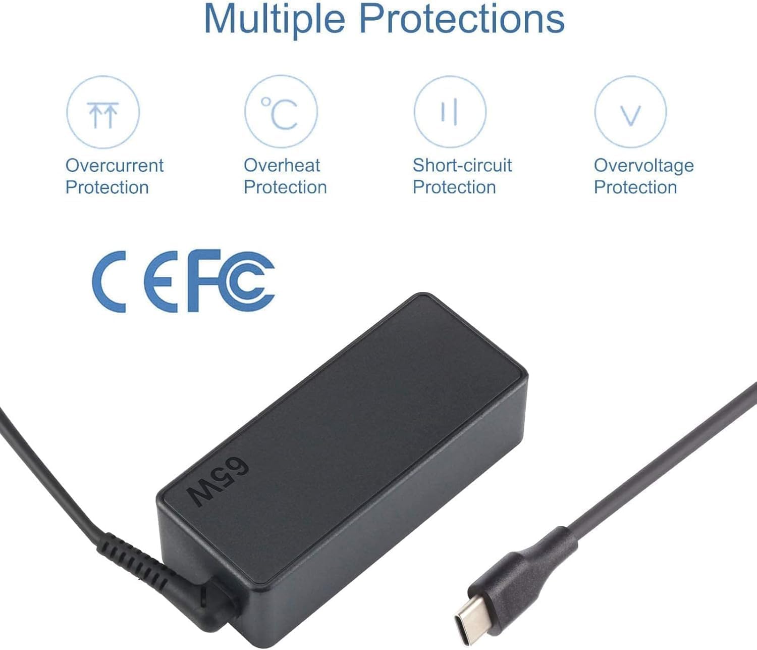 Cargador USB C de 45 W para portátil compatible con Chromebook 100e...