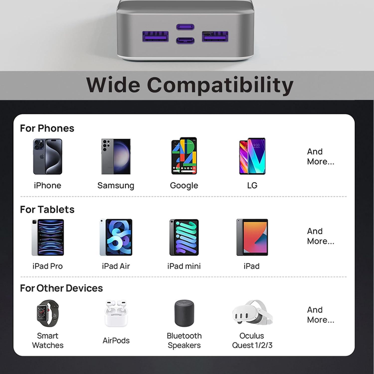 JUOVI Power Bank 45W 20000mAh Cargador portátil USB C, PD QC carga...