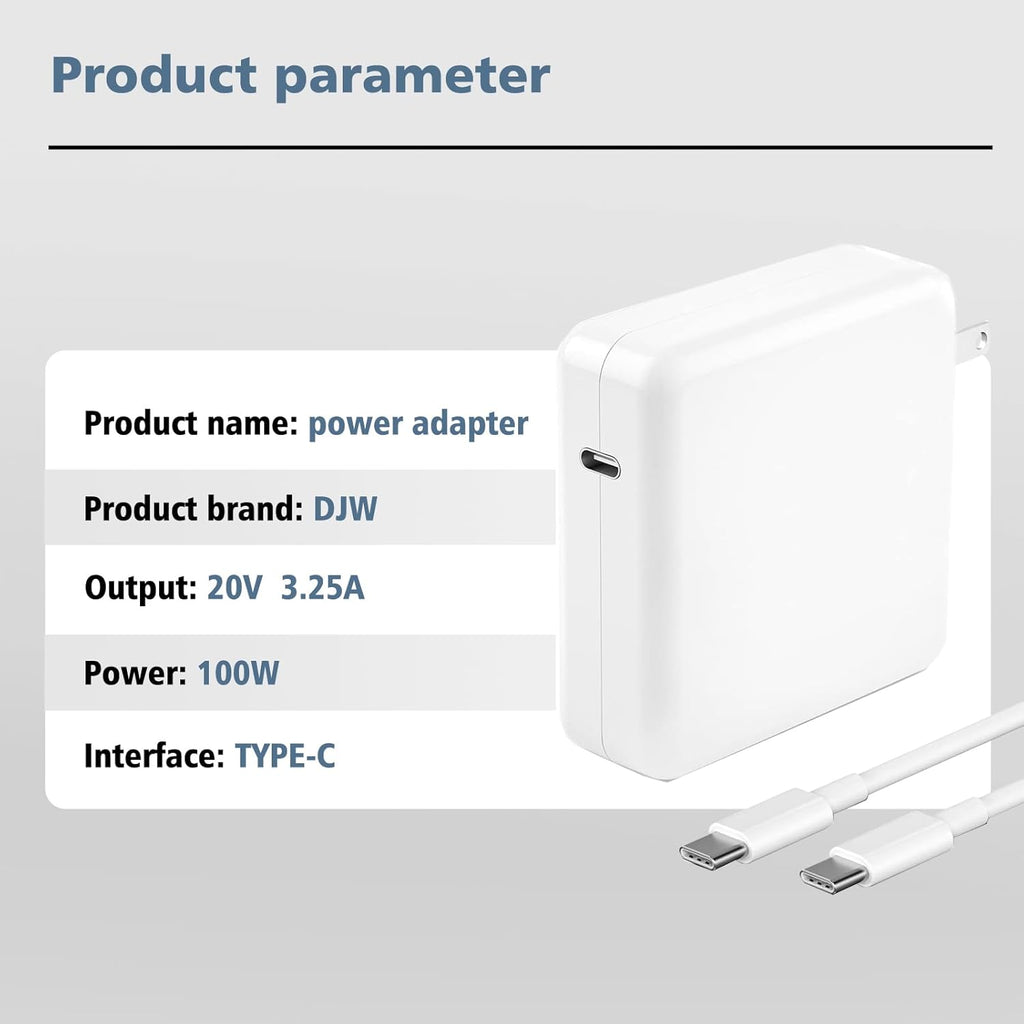 Cargador para Mac Book Pro - Cargador USB C de 100W, cargador rápid...