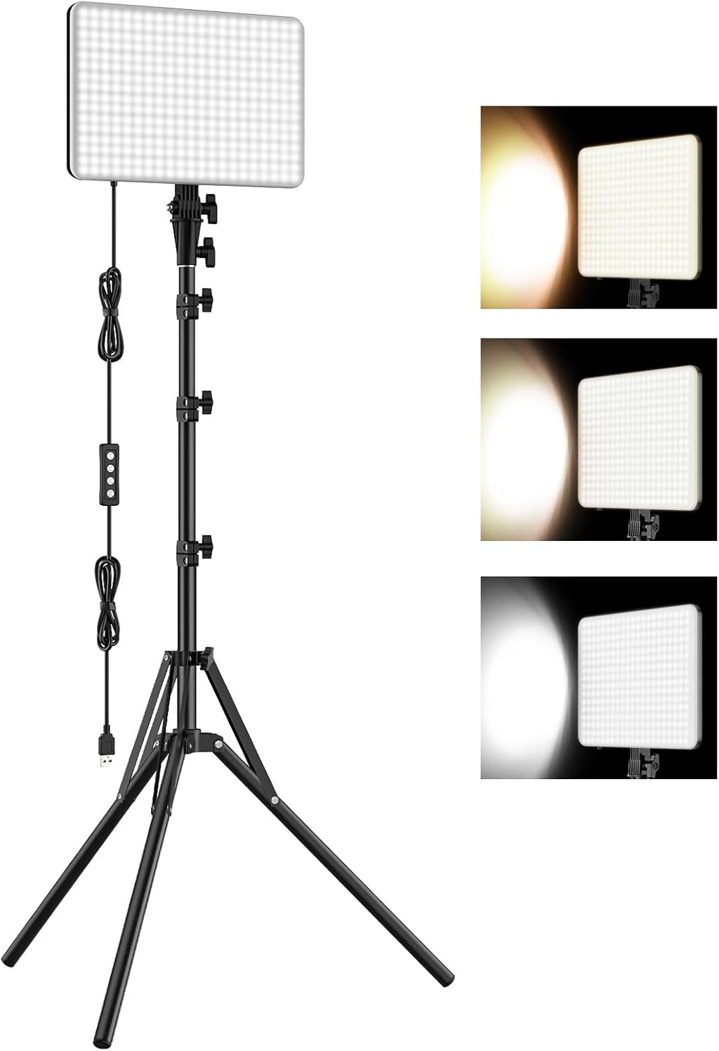 Kit de iluminación de video LED de 1 unidad, Anautin, iluminación p...