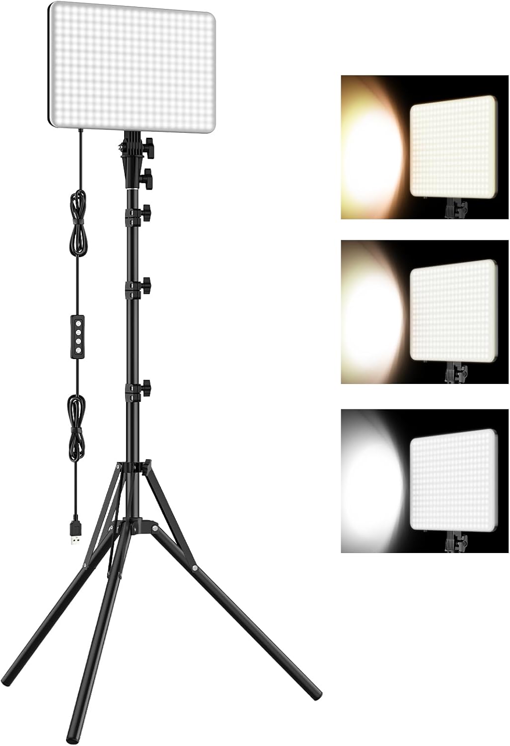 Kit de iluminación de video LED de 1 unidad, Anautin, iluminación p...
