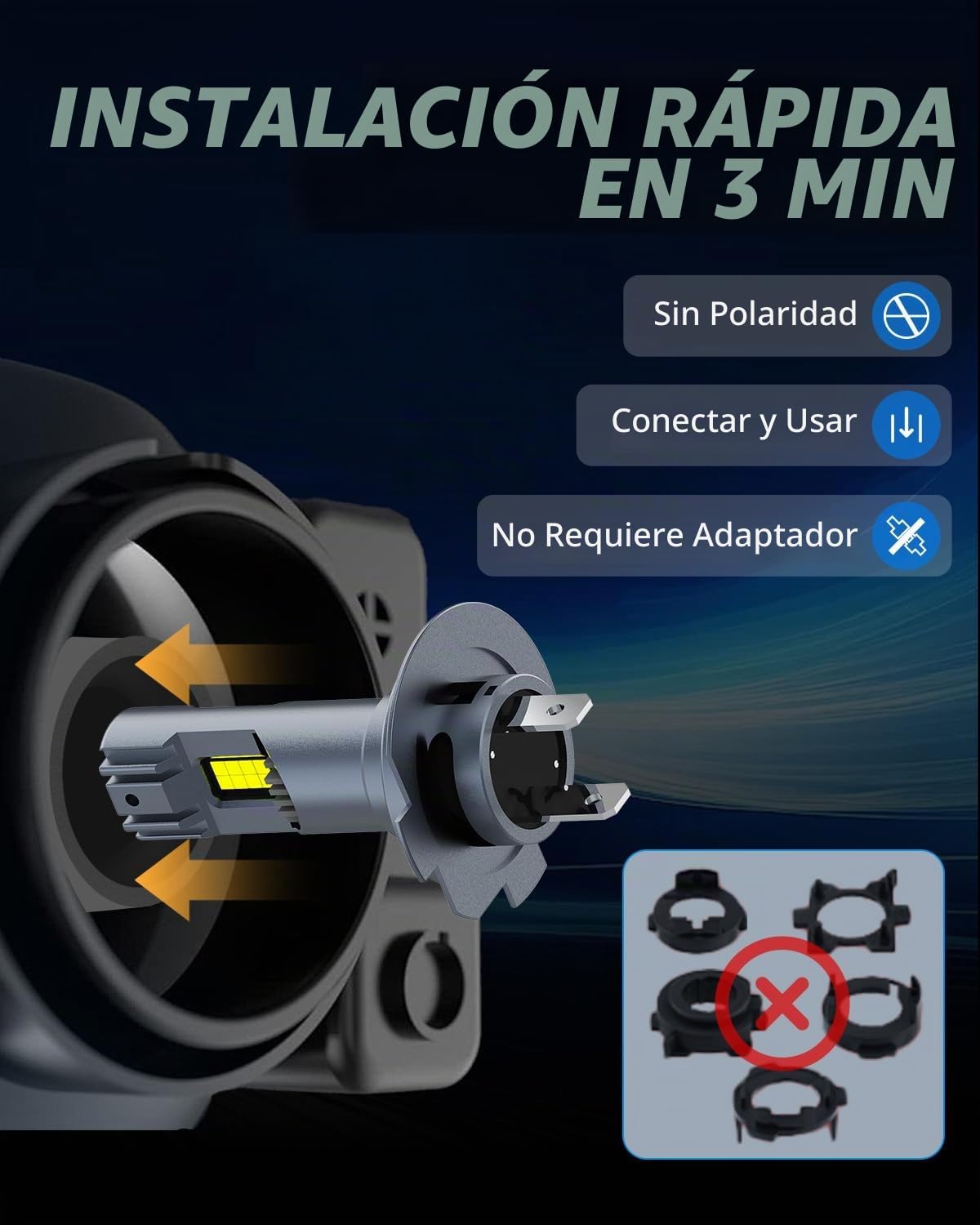 TechWizHub Luces antiniebla H7, ultrabrillo mejorado de 24,000 lm c...