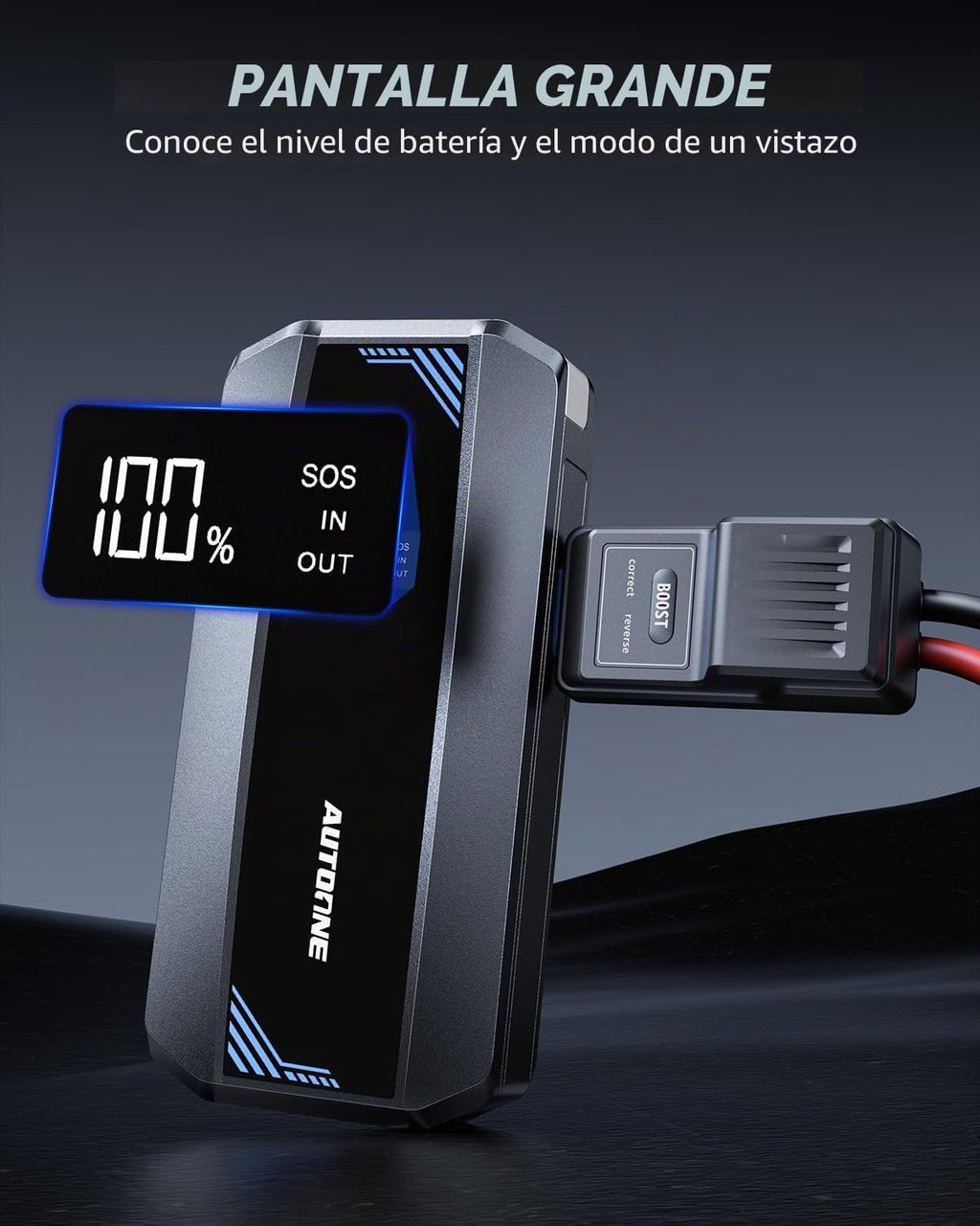 AUTOONE Arrancador de Coche 6000A Refuerzo de Batería, Paquete de B...