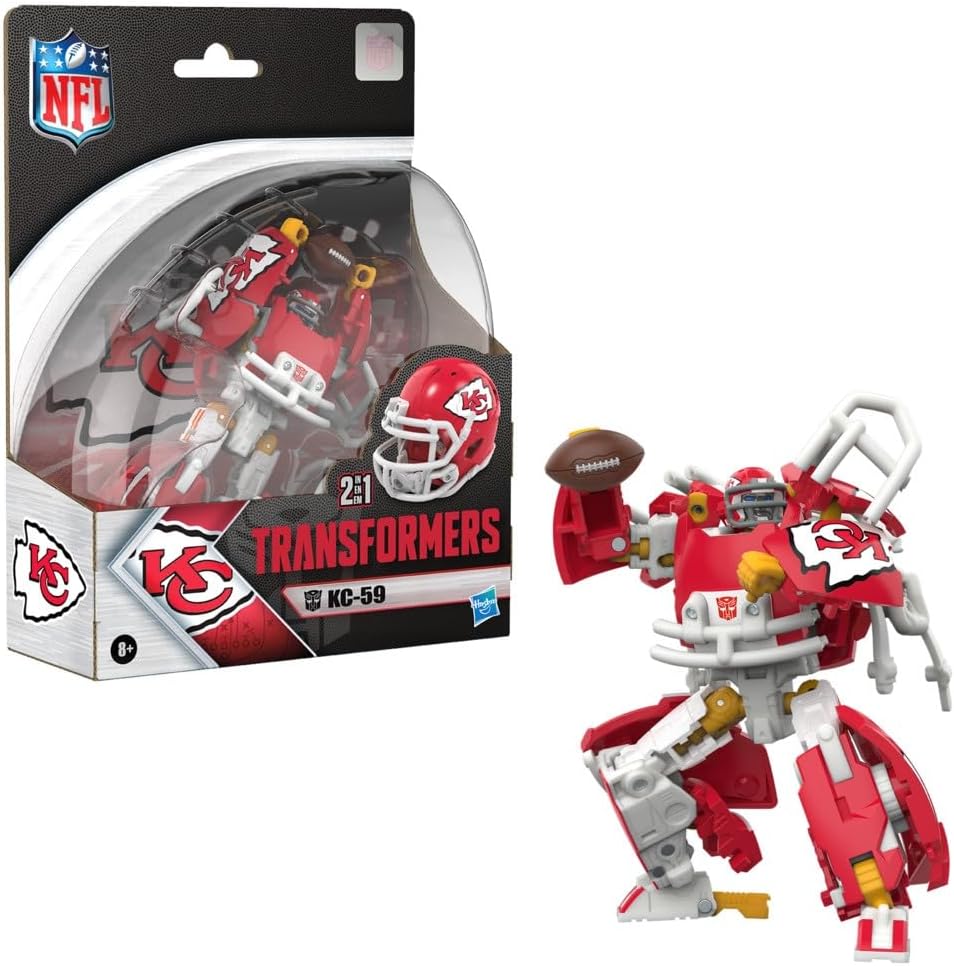 Transformers NFL Kansas City Chiefs KC-59, figura de acción de 5.5...