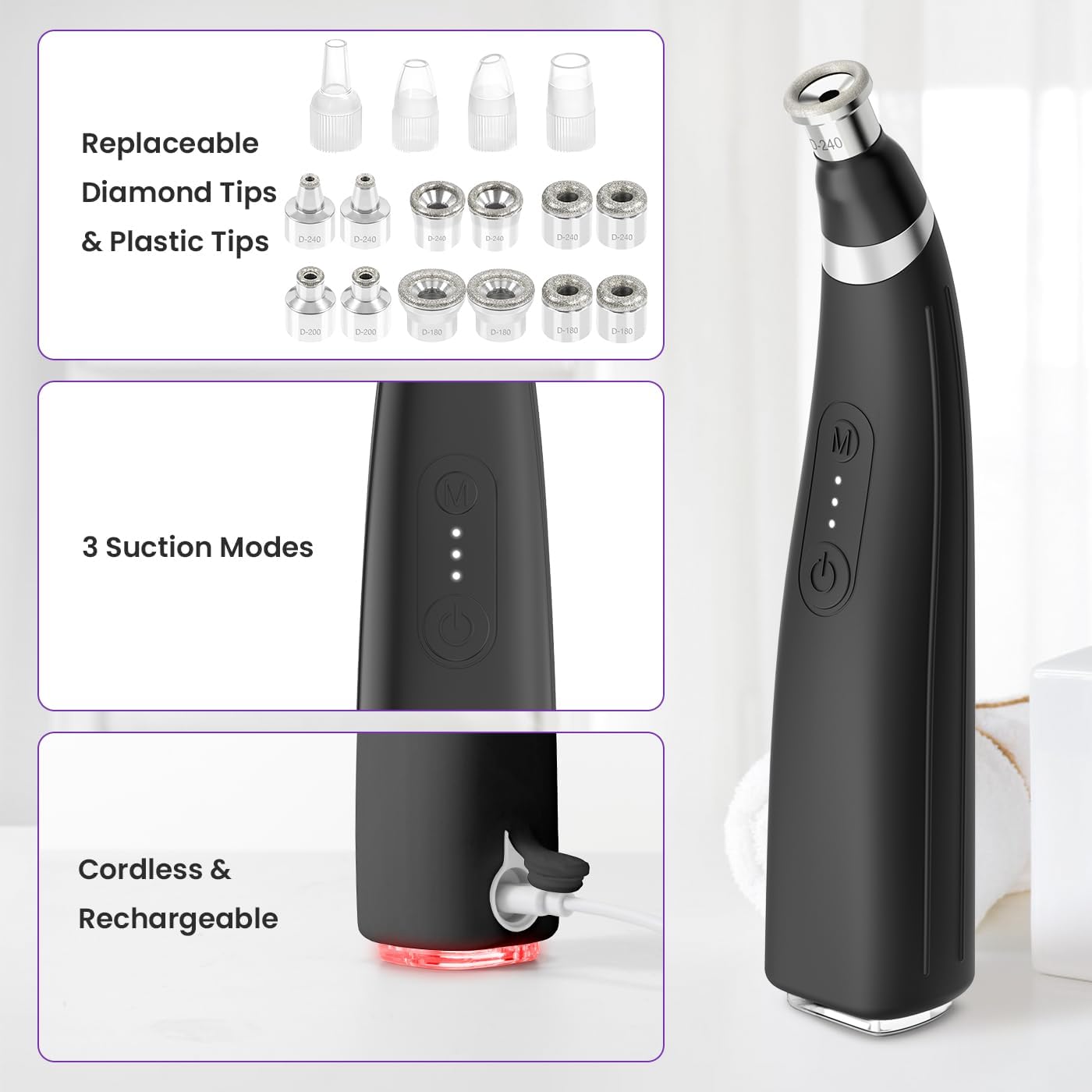 Máquina de microdermoabrasión con diamante, UNOISETION herramienta...