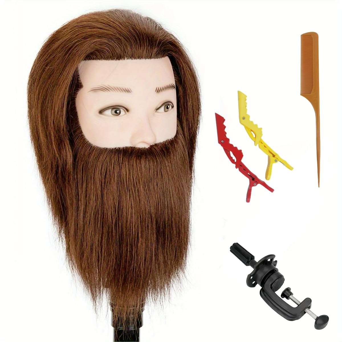 Yiifiulyn Cabeza de maniquí de peluquero macho, cabeza de maniquí d...